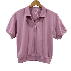 NWT Everlane women’s Polo shirt Small mauve oversized boxy preppy